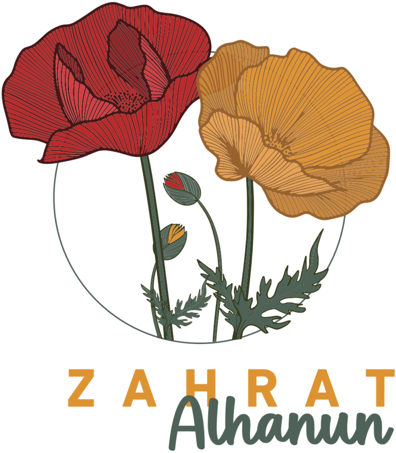 Zahrat Alhanun poppy logo